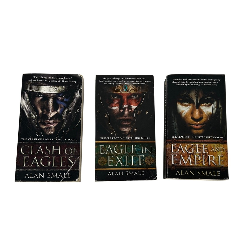 Alan Smale Clash of Eagles Trilogy Signed 3 Book Set Alternate History Paperback